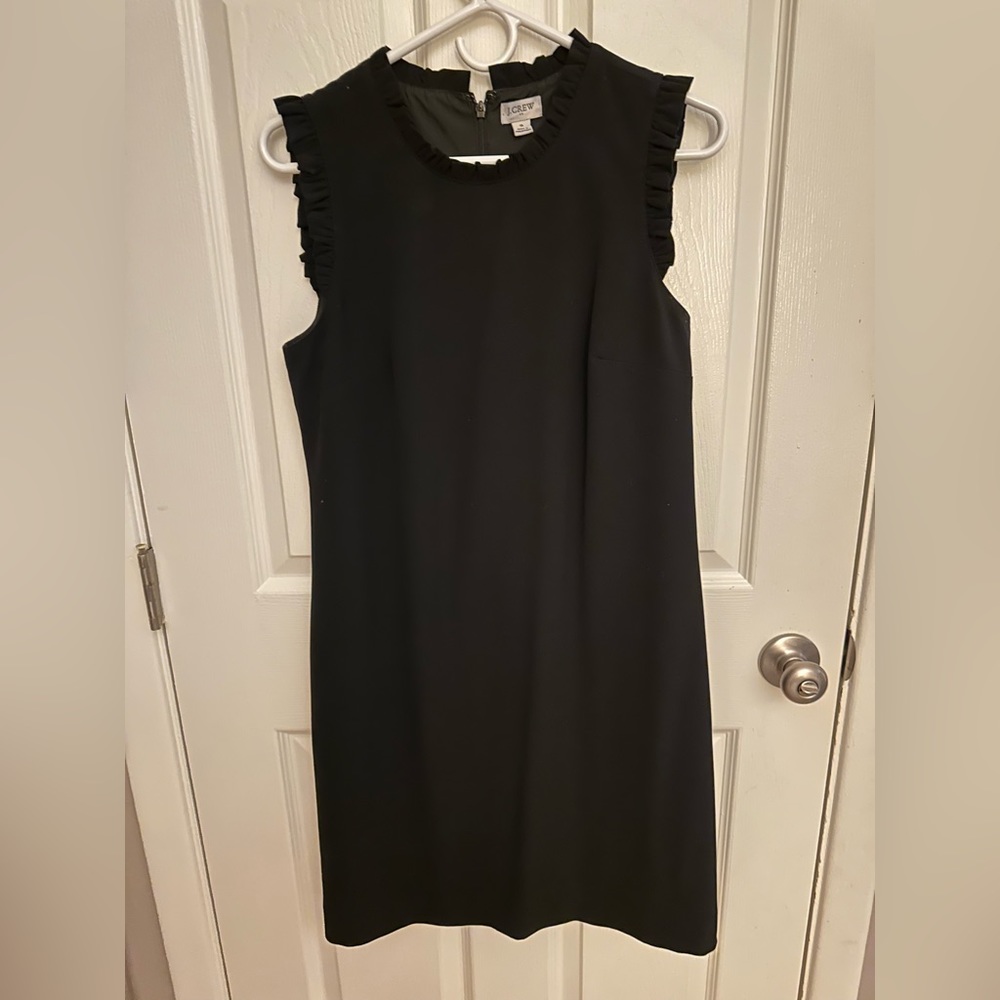 Excellent condition- J. Crew black sheath dress- Size 8